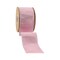 LaRibbons 2 1/2" Wired Metallic Dupioni Ribbon, Pale Pink, 10 Yard Roll